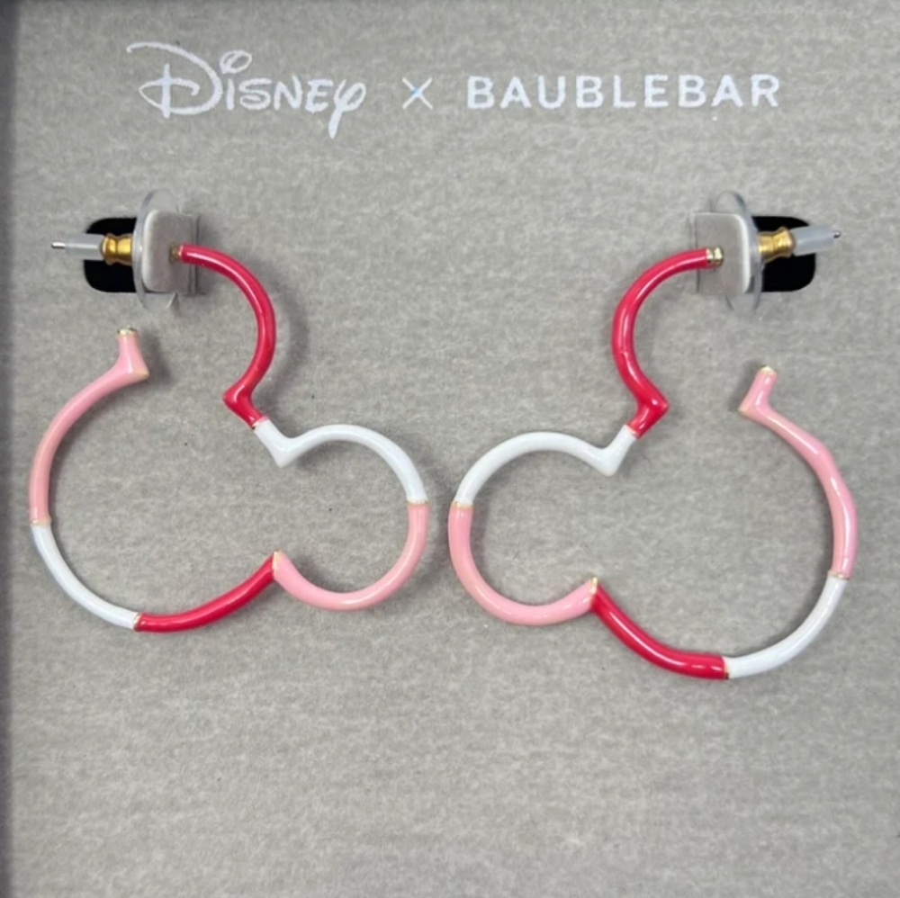 Baublebar x Disney Valentine's Day Mickey Silhouette Hoop Earrings